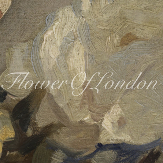 Vintage Roses Bouquet Print, Muted Neutral Floral Still Life, #60