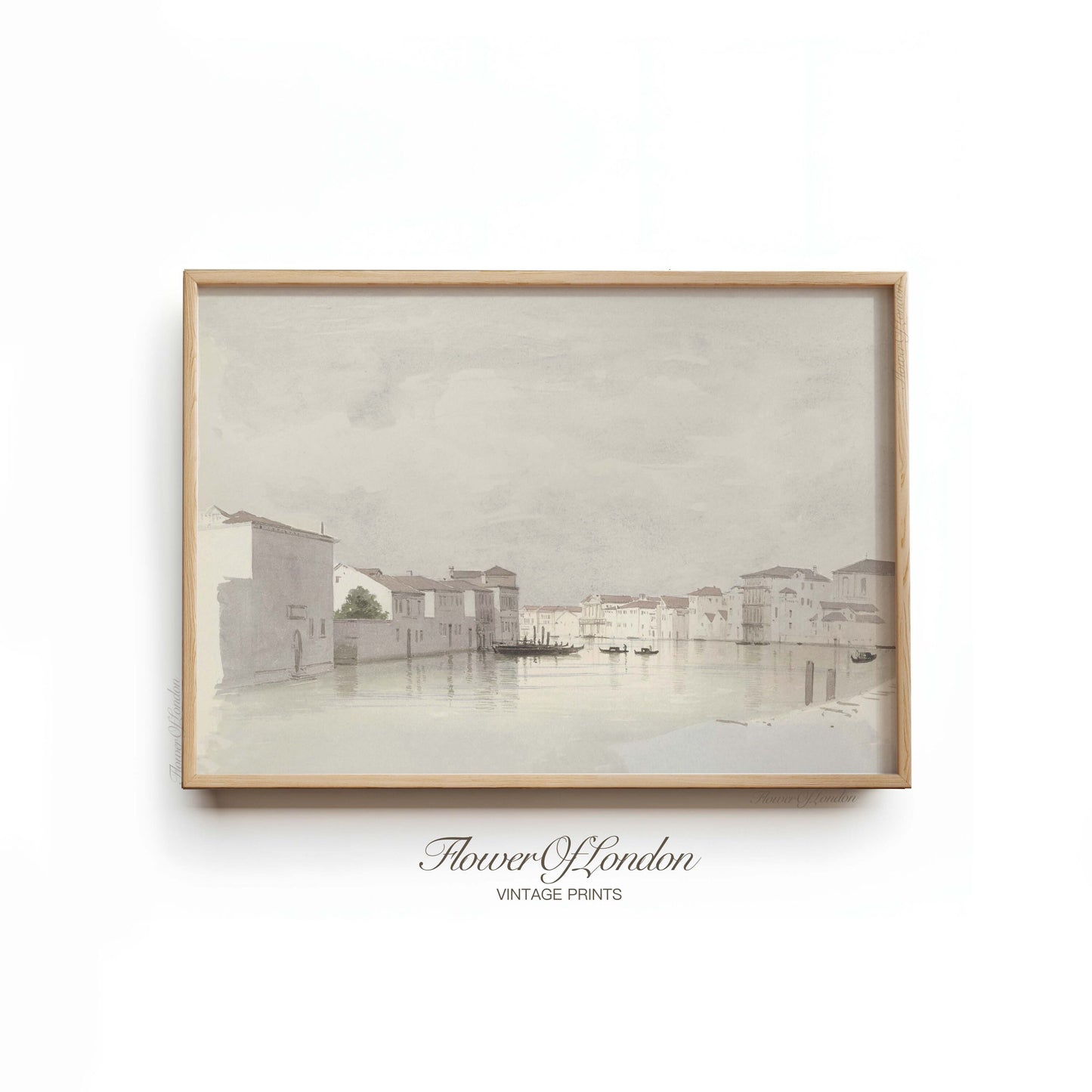 a painting hanging on the wall of a room