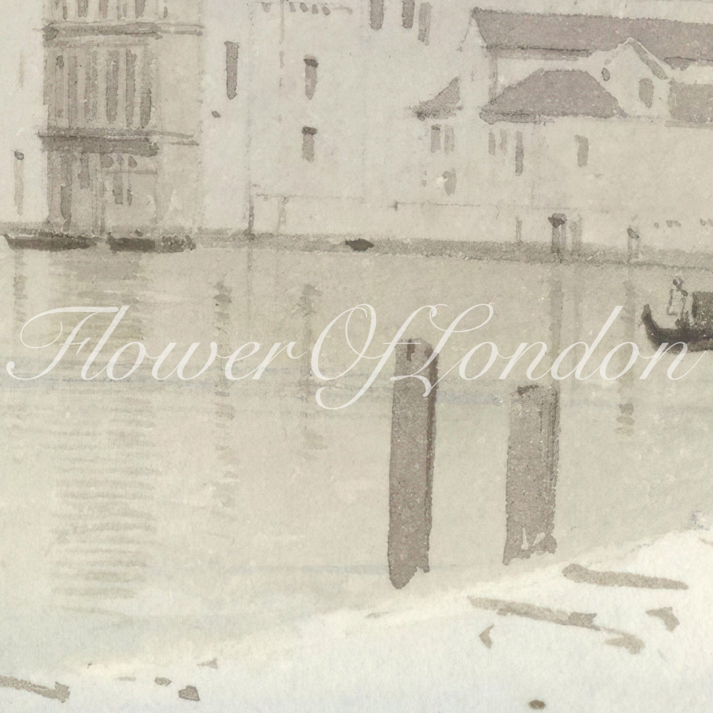 a drawing of a river with a boat in it
