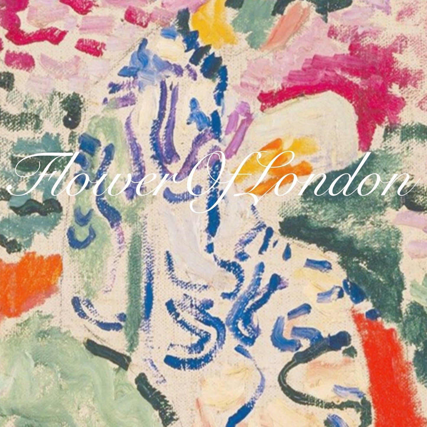 close-up image of matisse print woman beside the water la japonaise