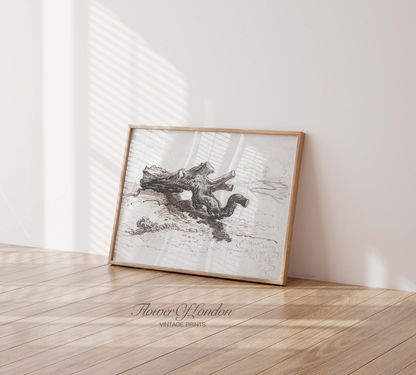a picture frame sitting on top of a hard wood floor