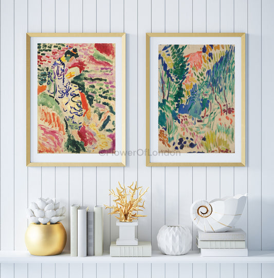 Set of 2 Matisse Prints Woman & Landscape