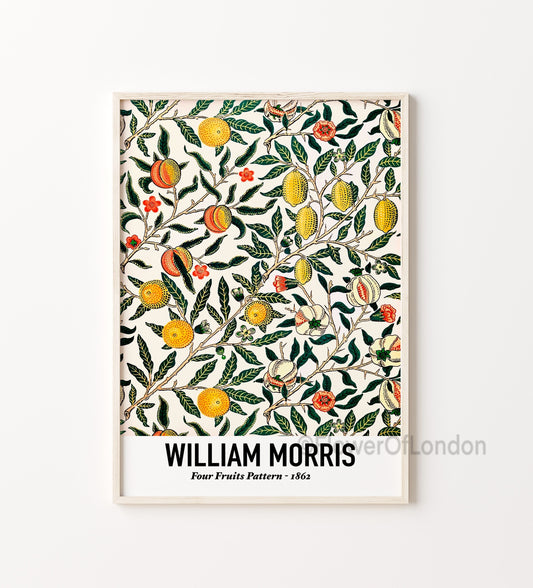 William Morris Print Four Fruits Wallpaper