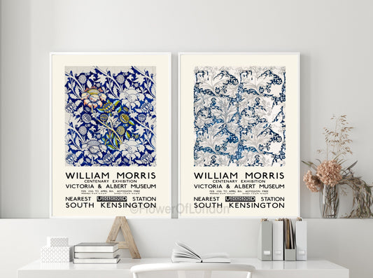 Set of 2 William Morris Exhibition Posters Wey & Wallflower