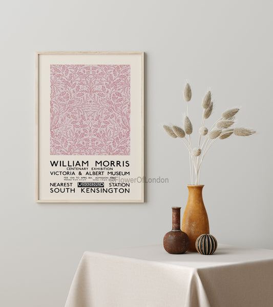 William Morris Exhibition Poster, Vintage Acorn Wallpaper