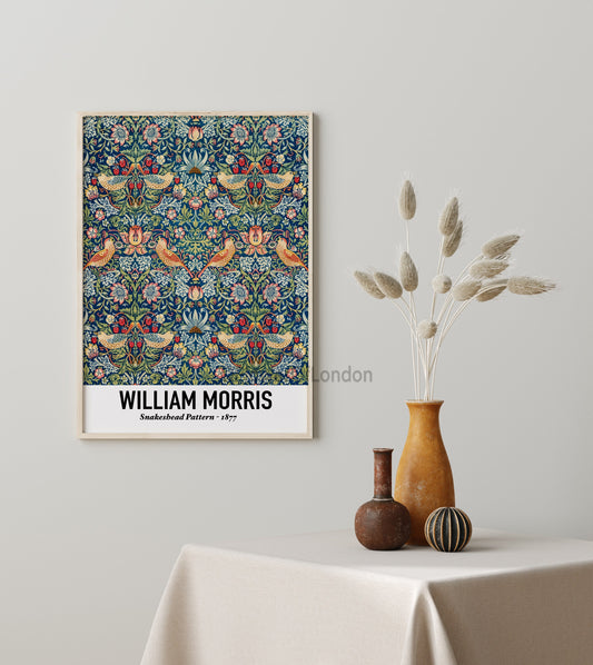 William Morris Strawberry Thief Wallpaper Print