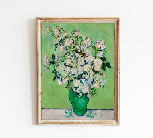 Vincent Van Gogh White Roses Print