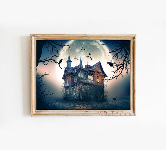 Haunted House Halloween Print #H11