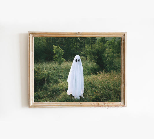 Vintage Ghost Halloween Print #H9