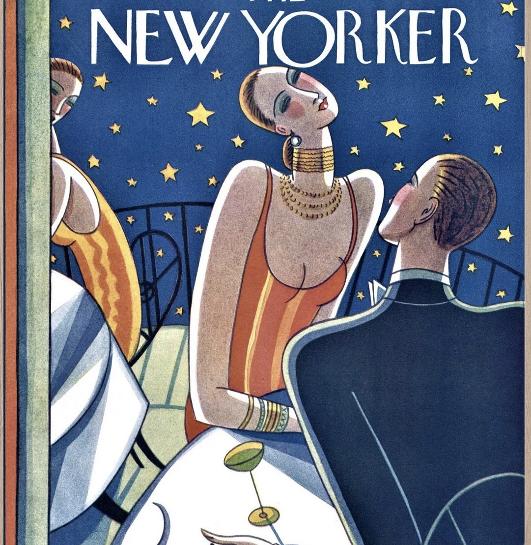 Romantic vintage Valentine’s Day print of a couple in the restorant celebrating