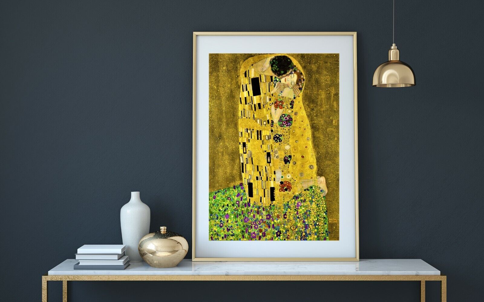 Gustav Klimt The Kiss Print Famous Painting Old Masters Giclée Fine Art Yellow