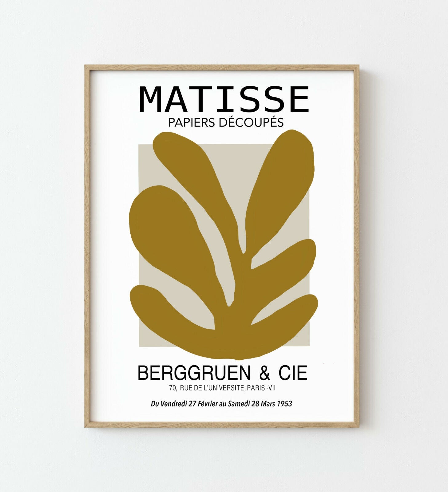 Matisse Exhibition Poster Matisse Cutout Print Papiers Leaves Trendy Giclée 