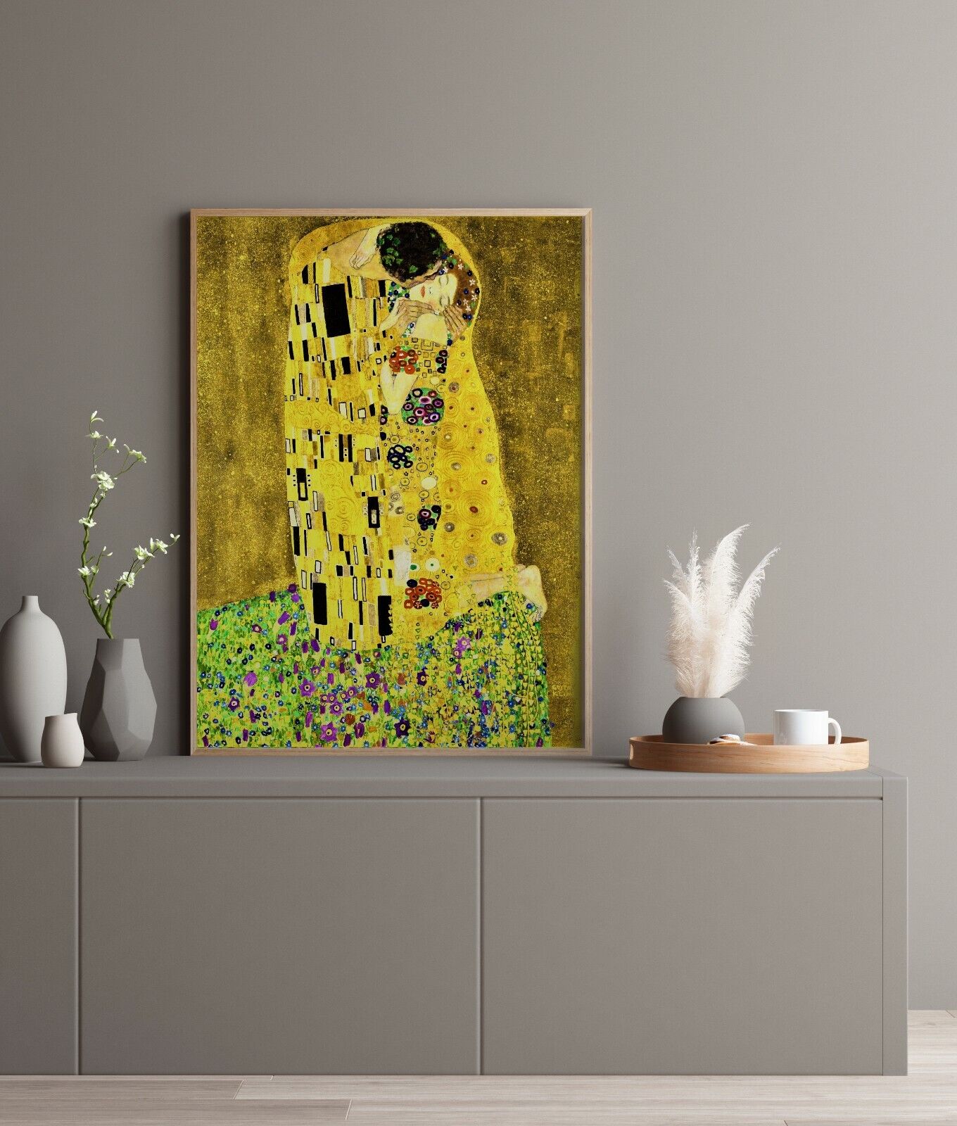 Gustav Klimt The Kiss Print Famous Painting Old Masters Giclée Fine Art Yellow