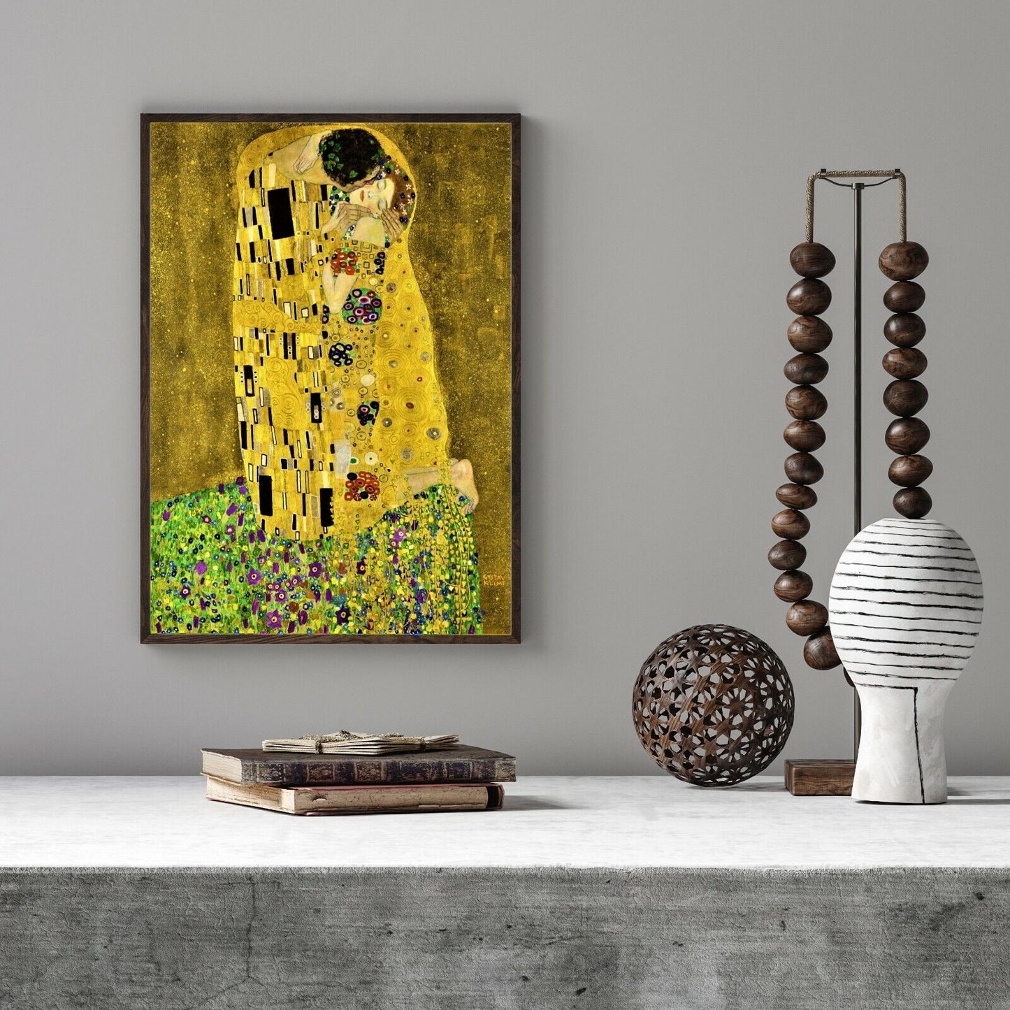 Gustav Klimt The Kiss Print Famous Painting Old Masters Giclée Fine Art Yellow