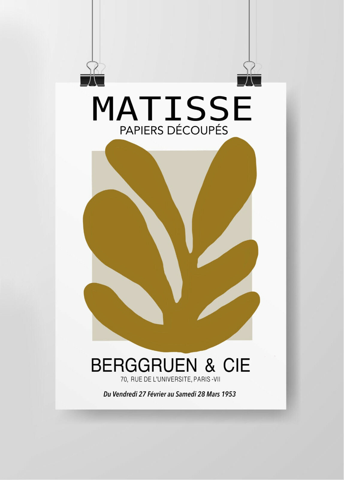 Matisse Exhibition Poster Matisse Cutout Print Papiers Leaves Trendy Giclée 