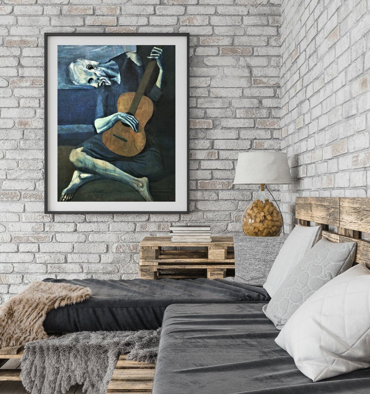 Pablo Picasso The Old Guitarist Print Famous Painting Giclée PREMIUM, good gift