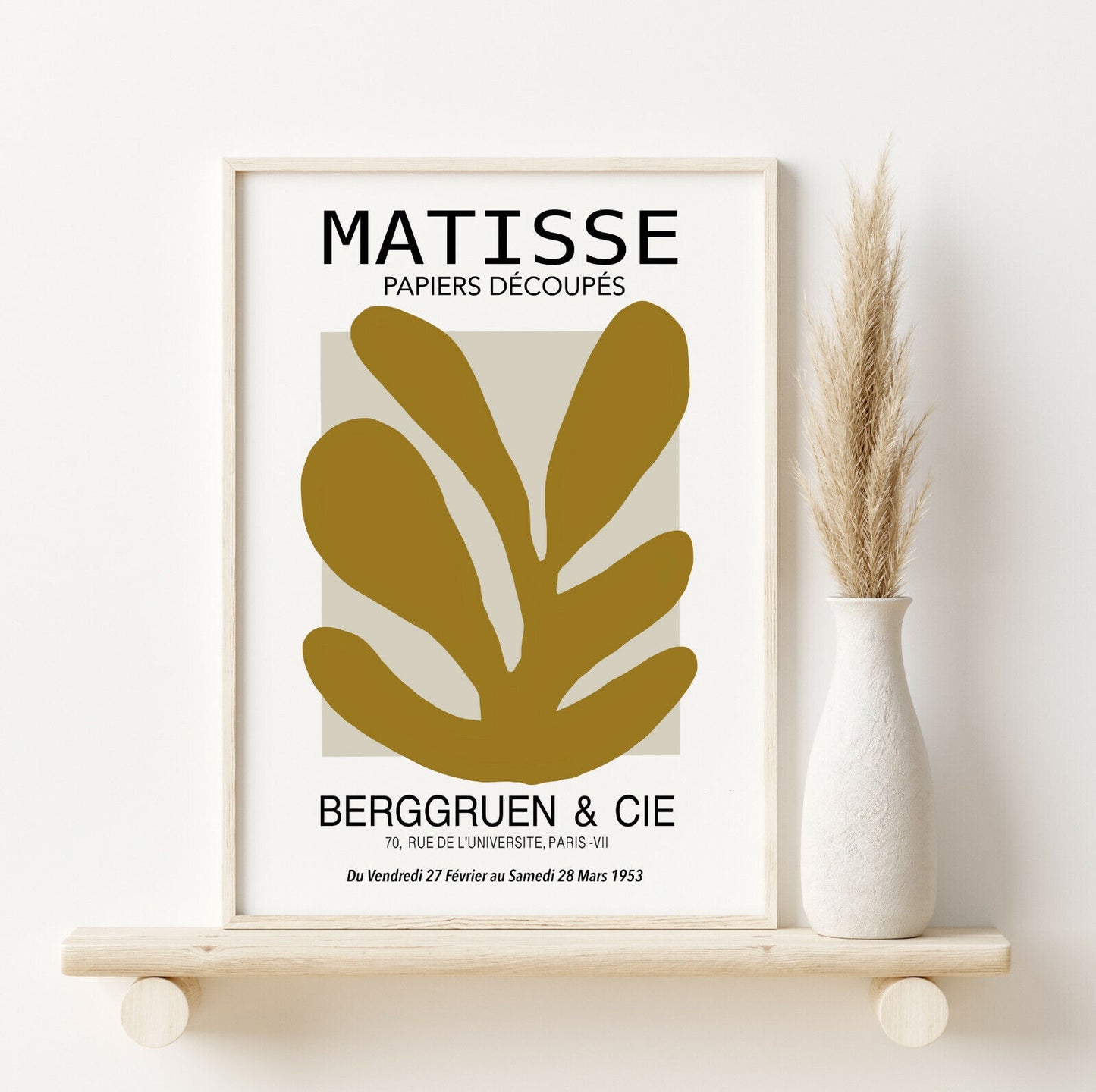 Matisse Exhibition Poster Matisse Cutout Print Papiers Leaves Trendy Giclée 