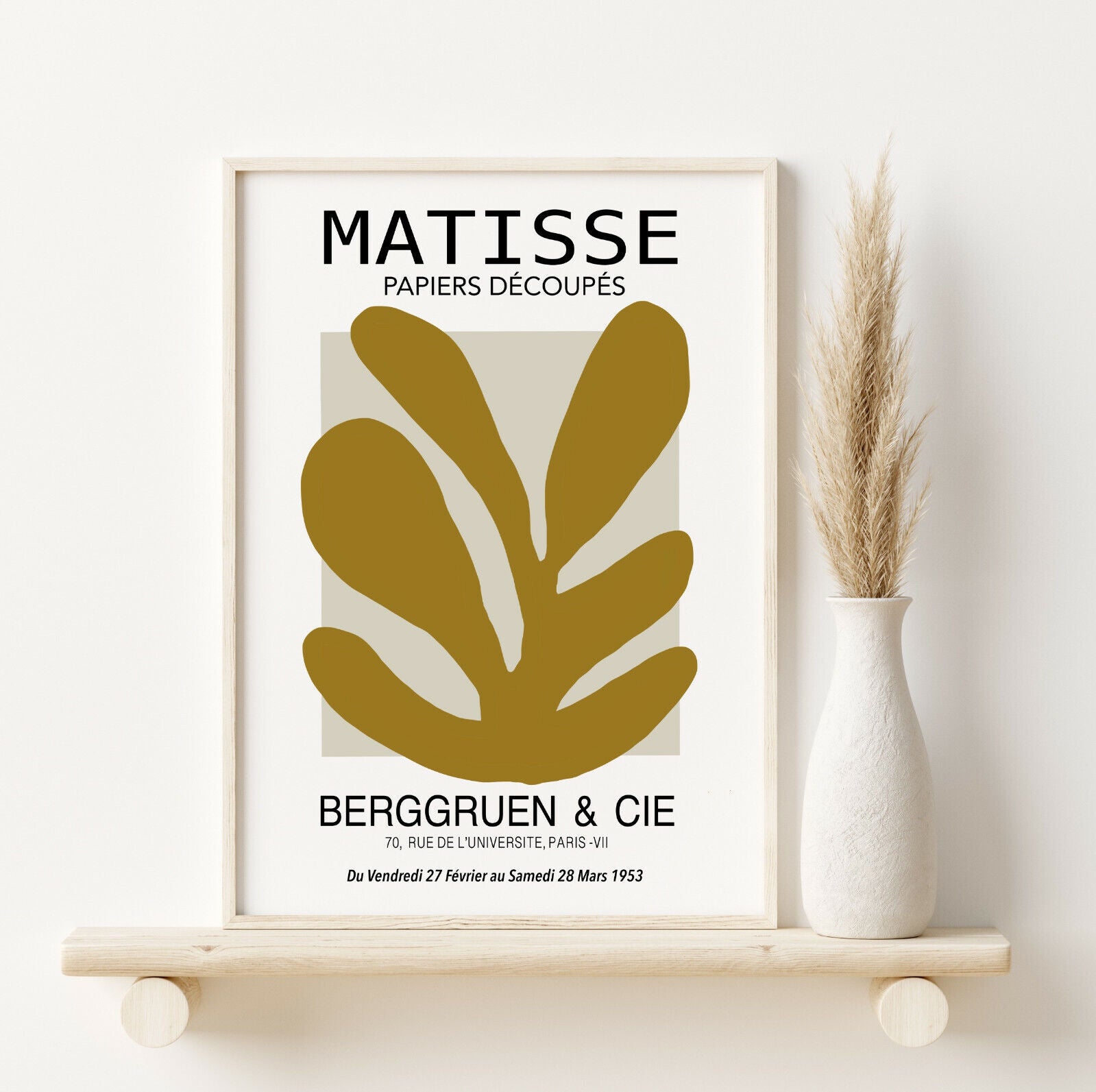 Matisse Exhibition Poster Matisse Cutout Print Papiers Leaves Trendy Giclée 