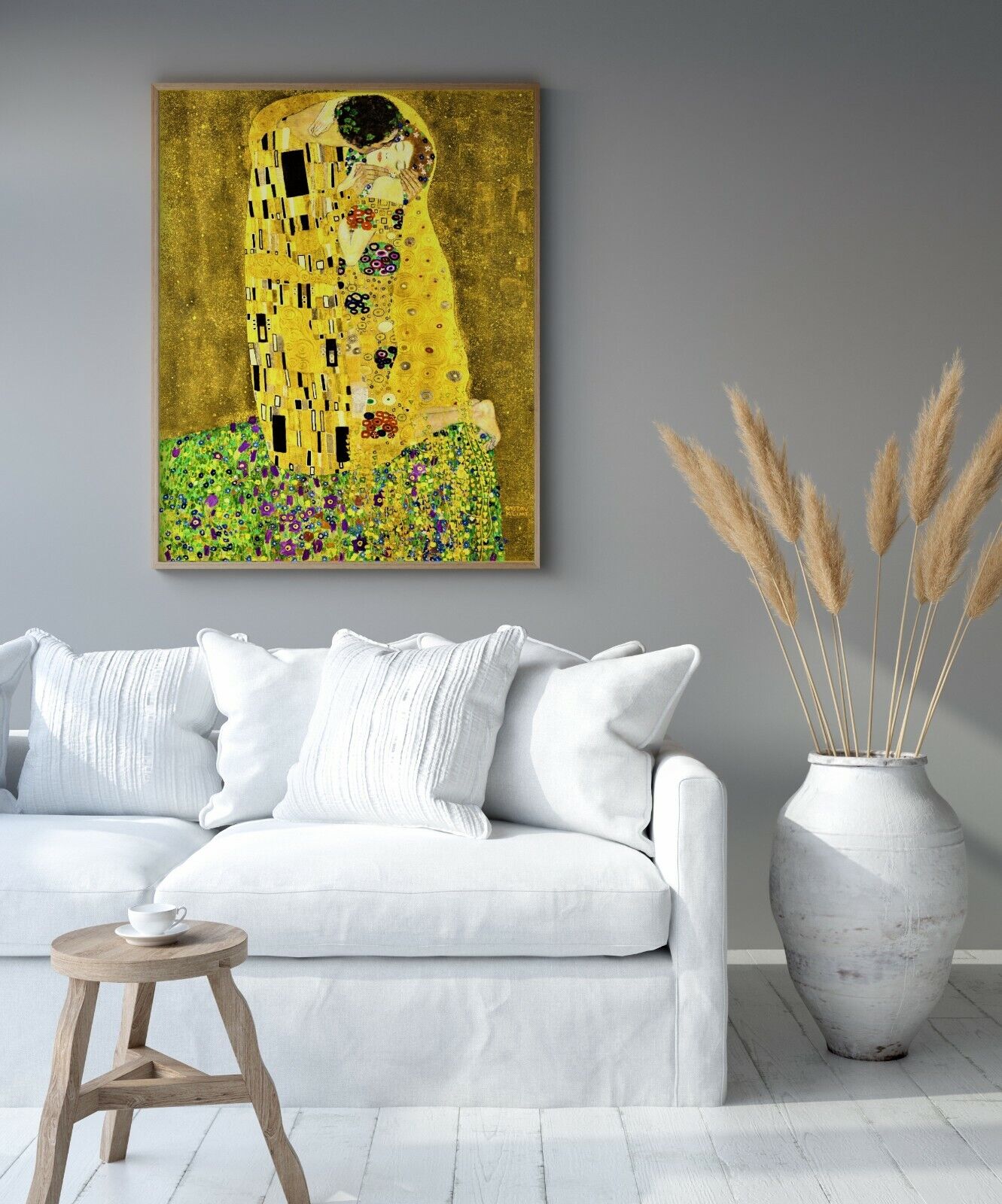 Gustav Klimt The Kiss Print Famous Painting Old Masters Giclée Fine Art Yellow