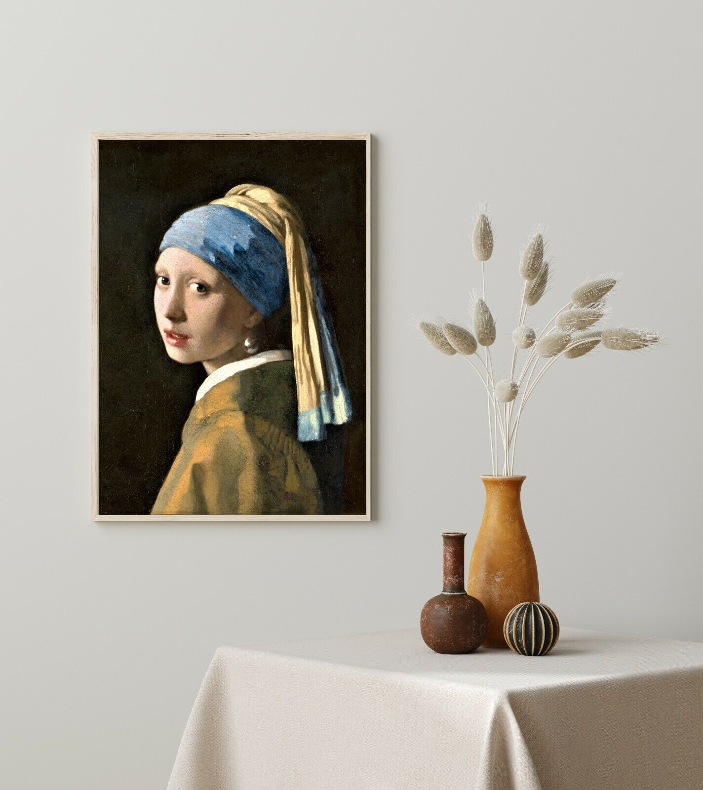 Girl With a Pearl Earring Print Johannes Vermeer Famous Classic Painting Giclée