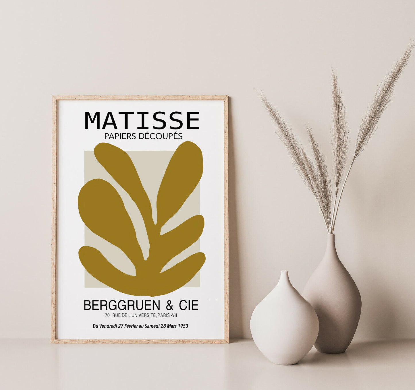 Matisse Exhibition Poster Matisse Cutout Print Papiers Leaves Trendy Giclée 