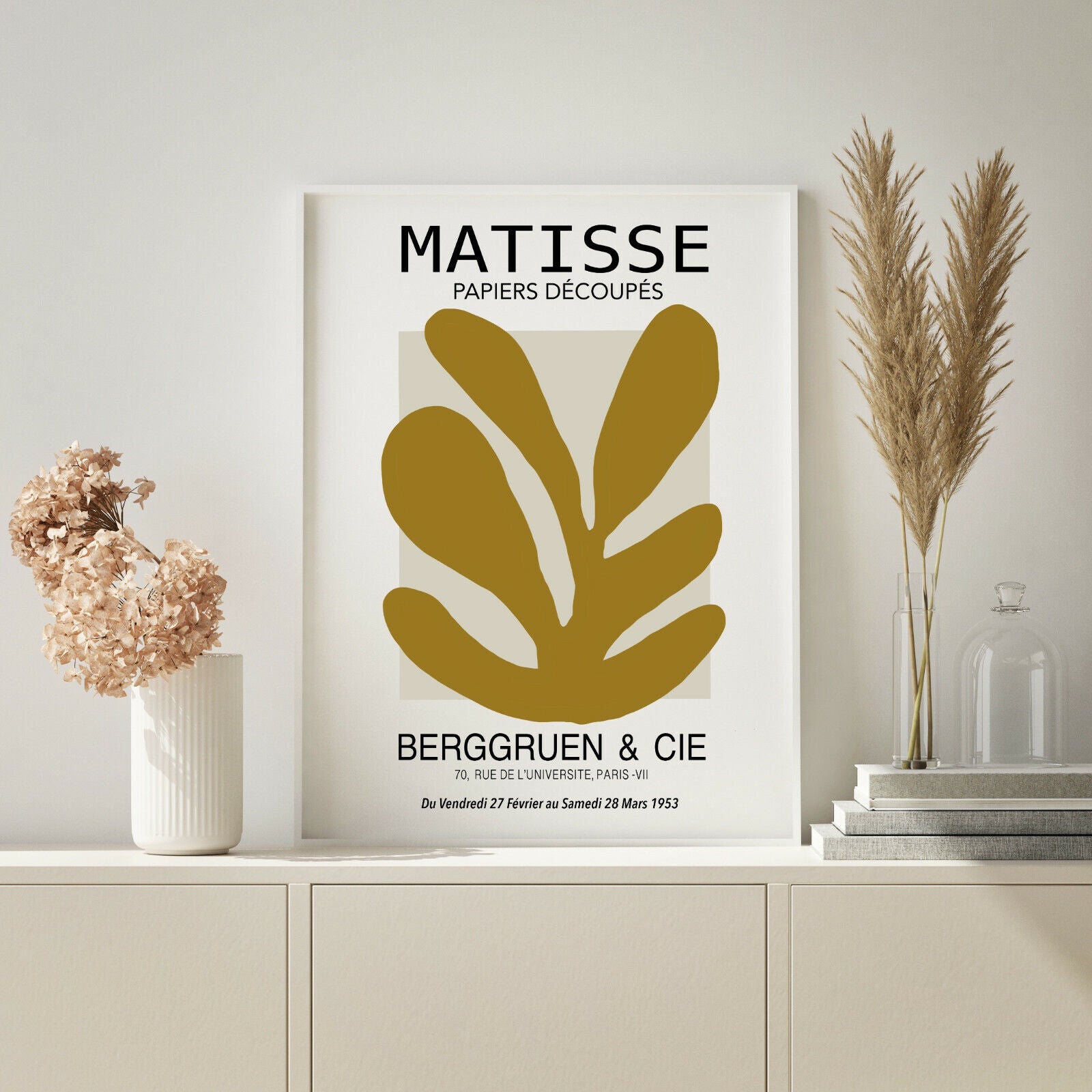 Matisse Exhibition Poster Matisse Cutout Print Papiers Leaves Trendy Giclée 