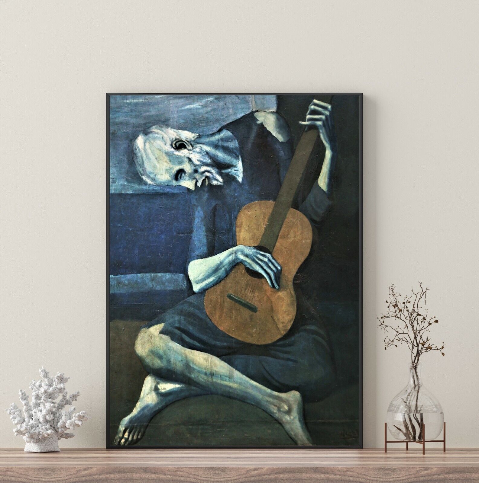 Pablo Picasso The Old Guitarist Print Famous Painting Giclée PREMIUM, good gift