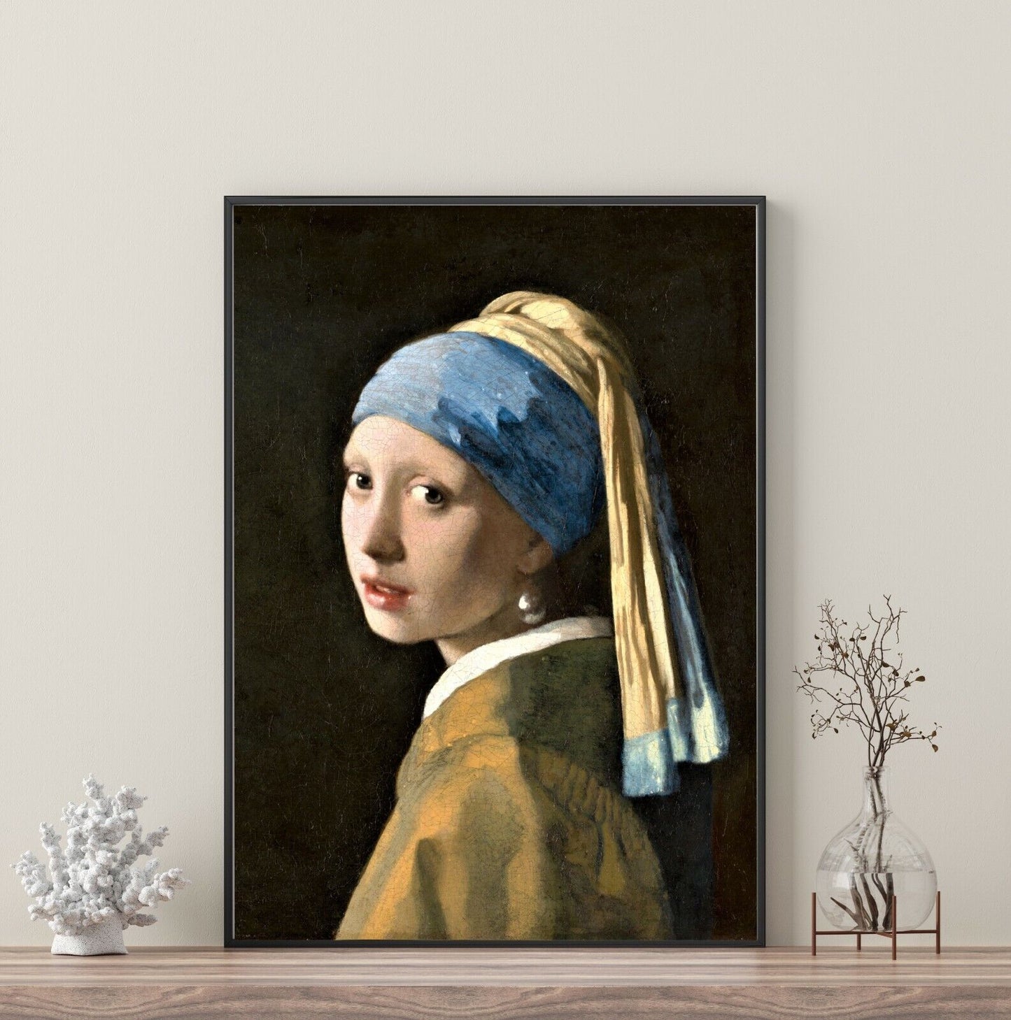 Girl With a Pearl Earring Print Johannes Vermeer Famous Classic Painting Giclée