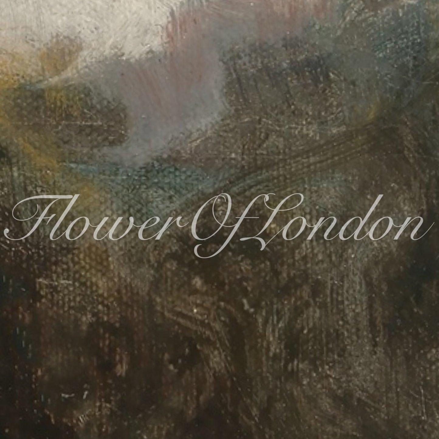 a painting with the words flower of london on it