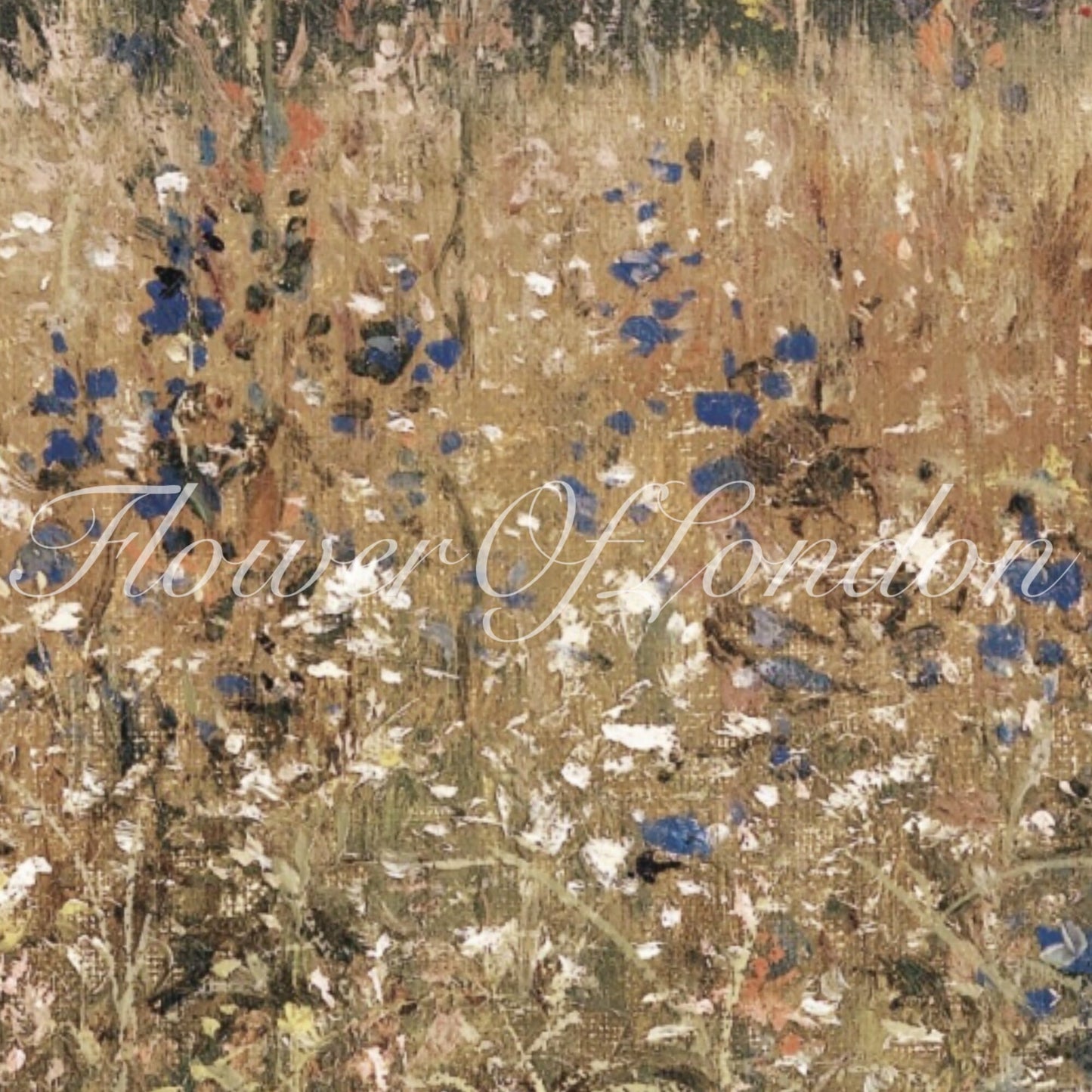 Wildflowers Field Print, Vintage Summer Meadow Blooming Tall Grass, #52