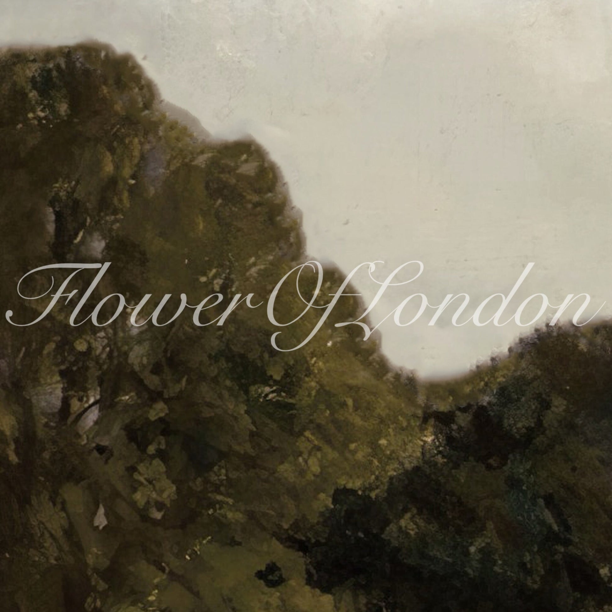 a painting of trees with the words flower of london