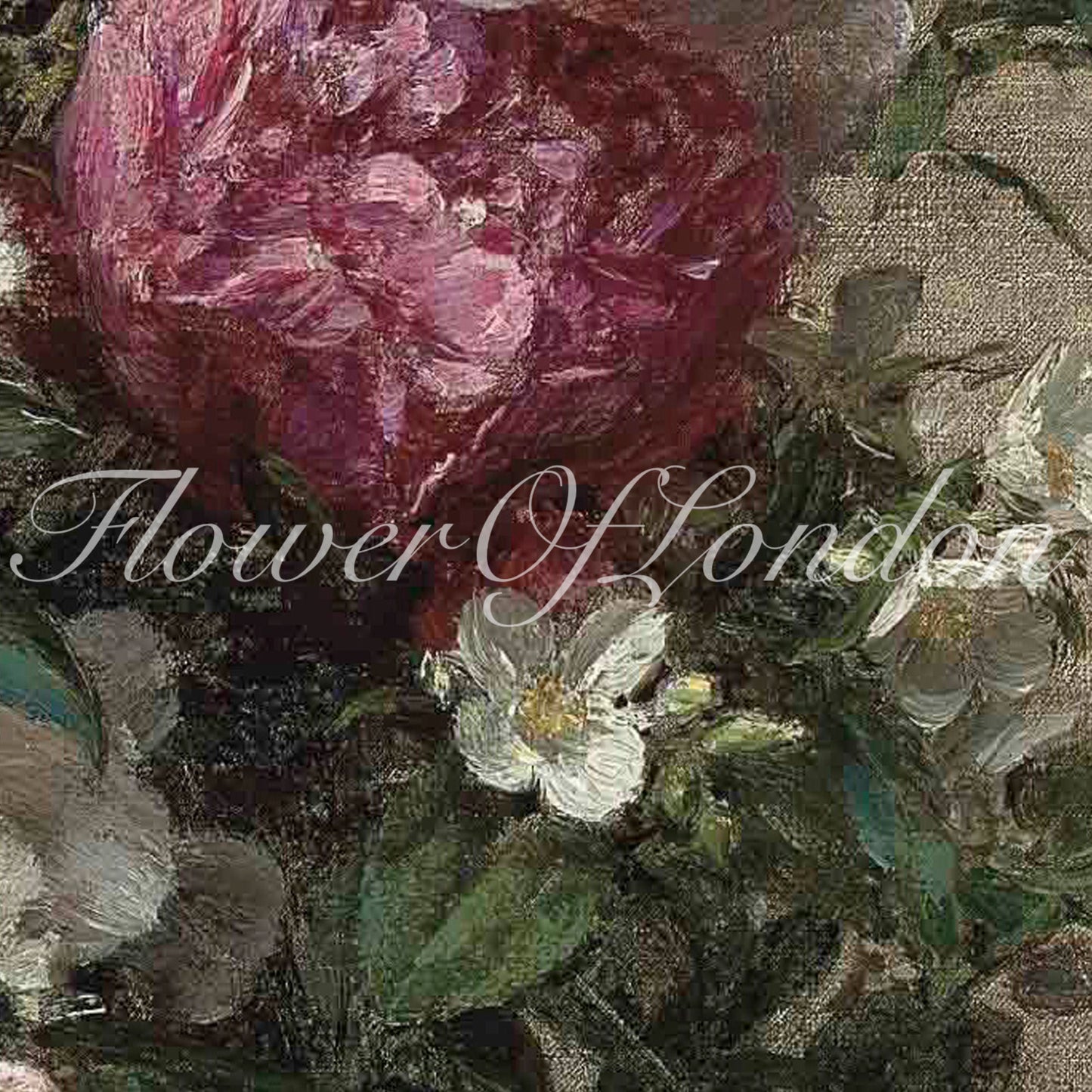 Peonies Bouquet Print, Vintage Muted Neutral Still Life, Countryside Flowers, #136