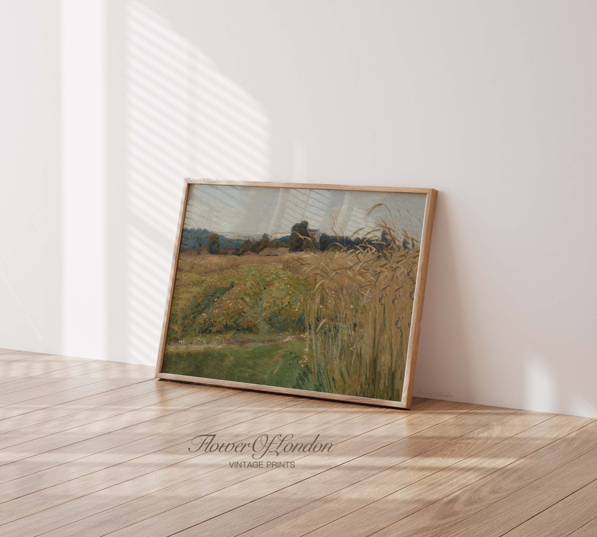 a picture frame sitting on top of a hard wood floor