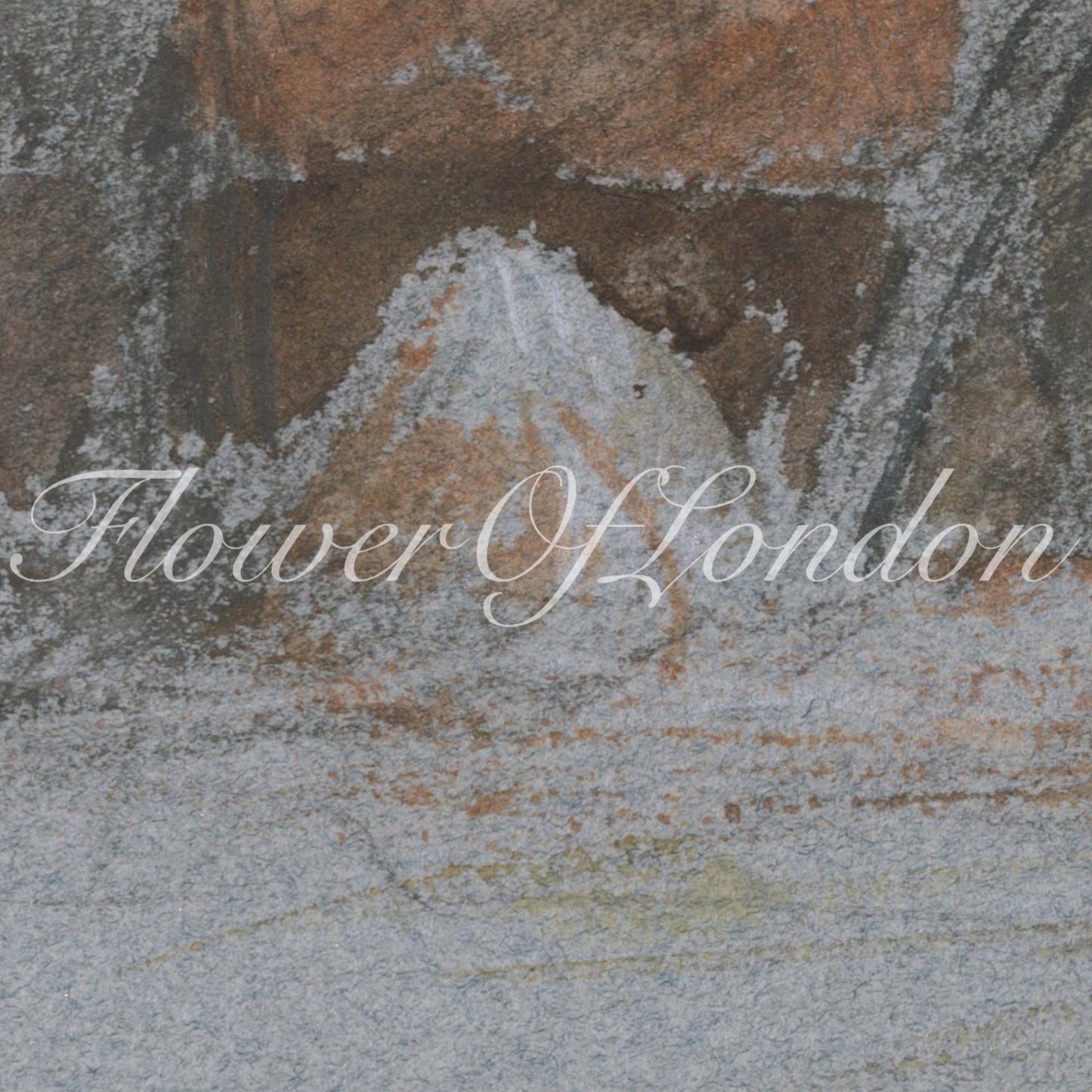 a close up of a stone wall with the word flower of london written on it