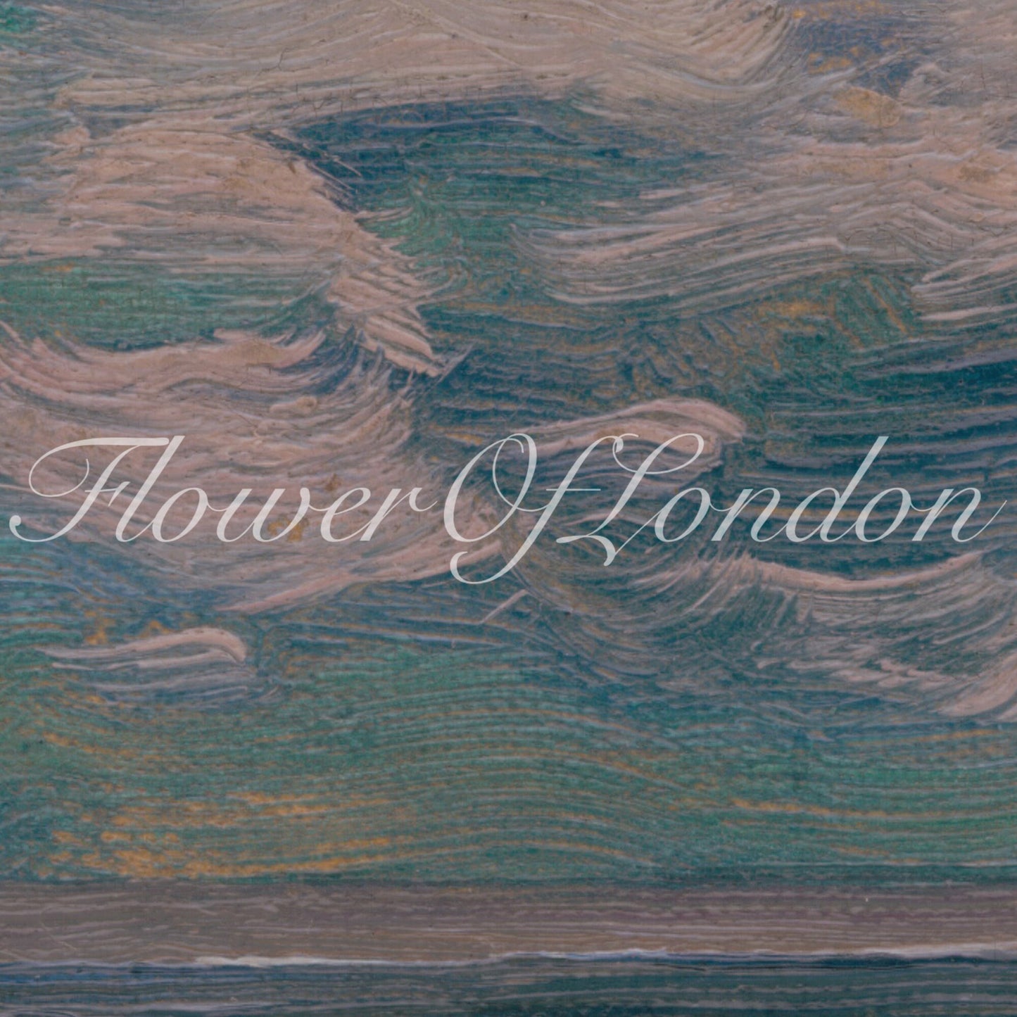 a painting with the words flower of london on it