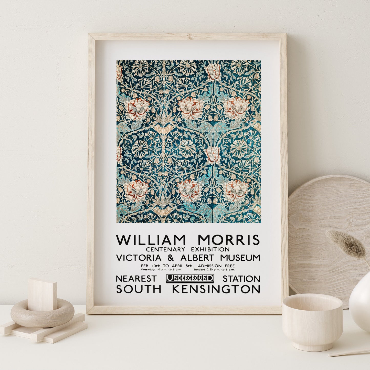 Honeysuckle William Morris Exhibition Poster