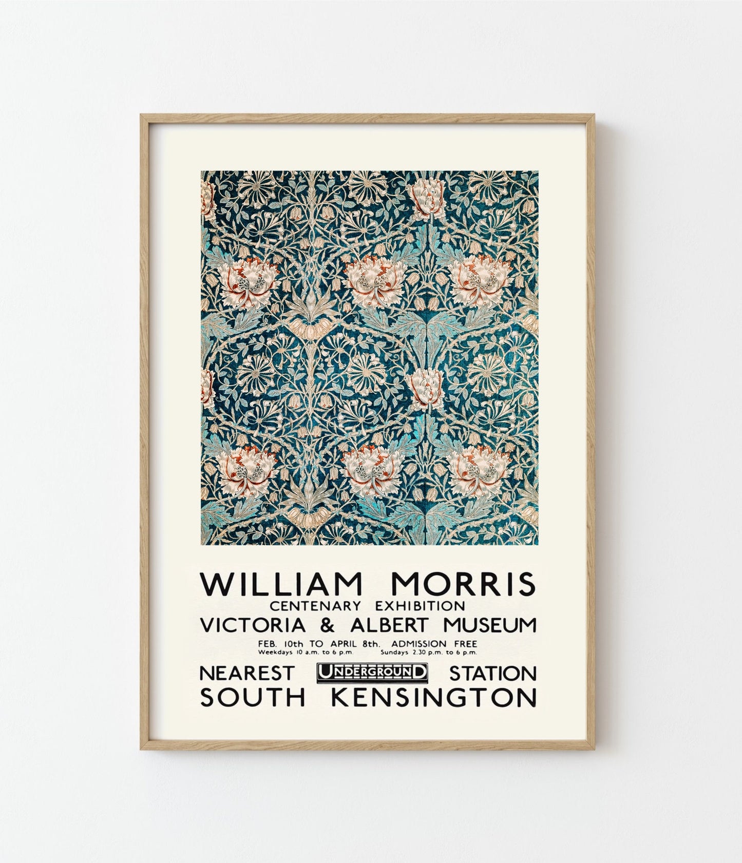 Honeysuckle William Morris Exhibition Poster