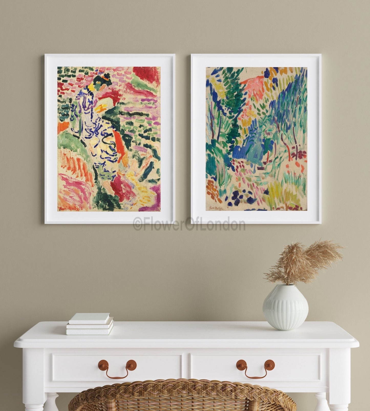 Set of 2 Matisse Prints Woman & Landscape