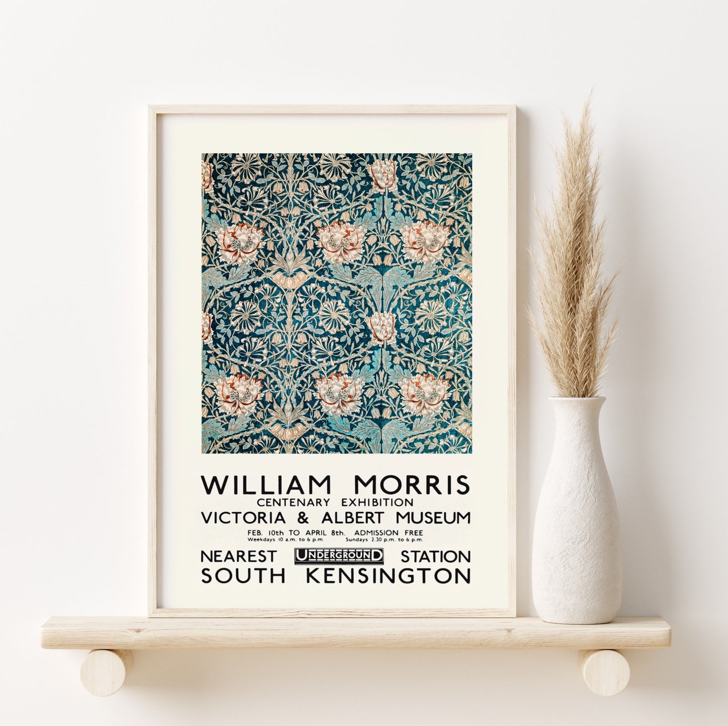 Honeysuckle William Morris Exhibition Poster