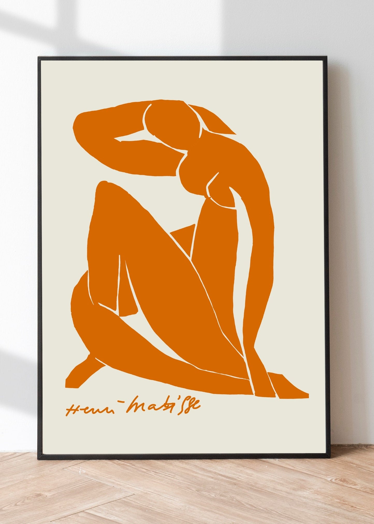 Blue Nude in Burnt Orange Matisse Print