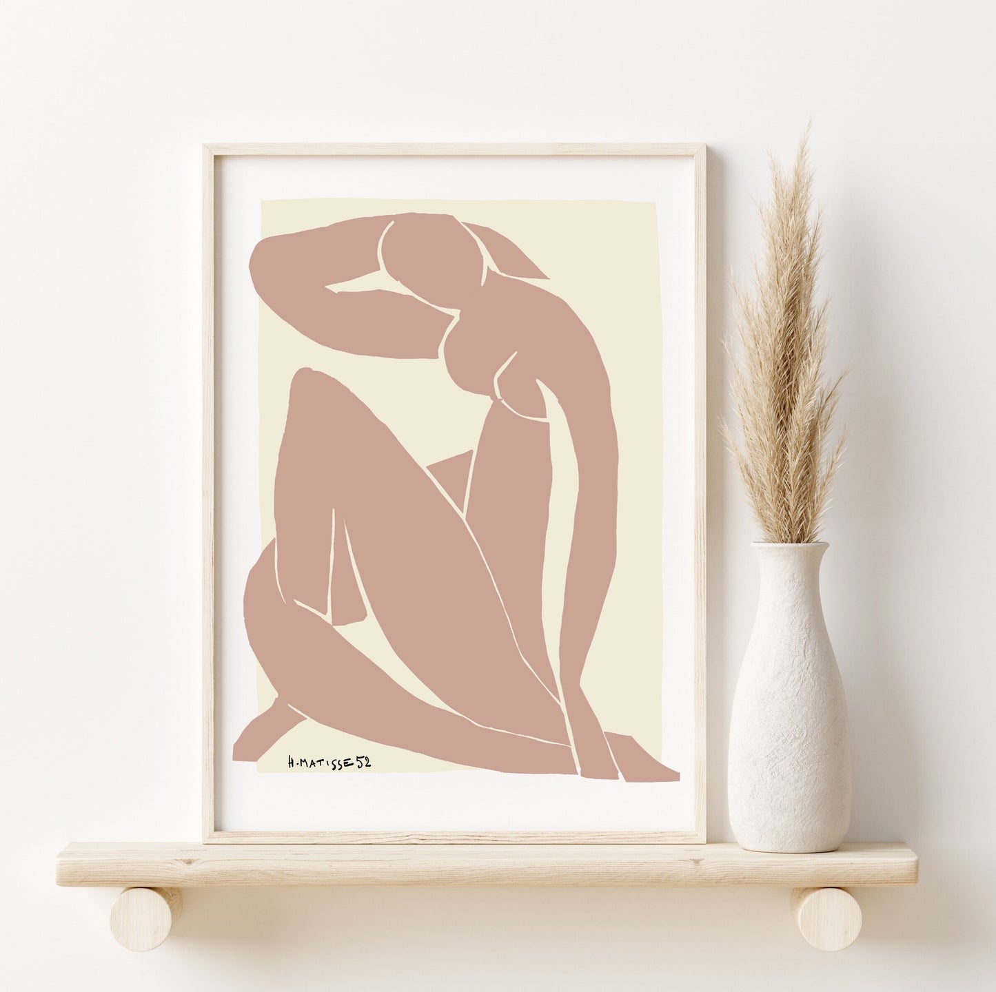 Blue Nude in Pink Matisse Print