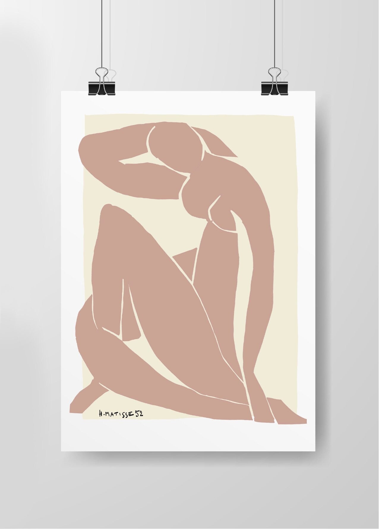 Blue Nude in Pink Matisse Print