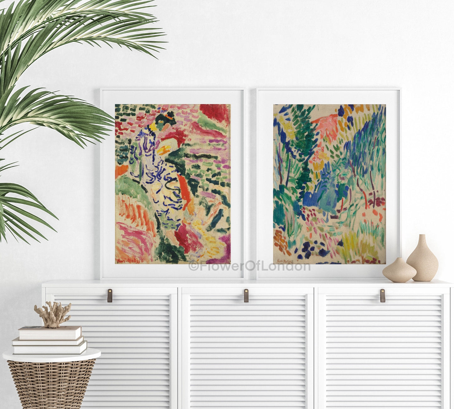 Set of 2 Matisse Prints Woman & Landscape