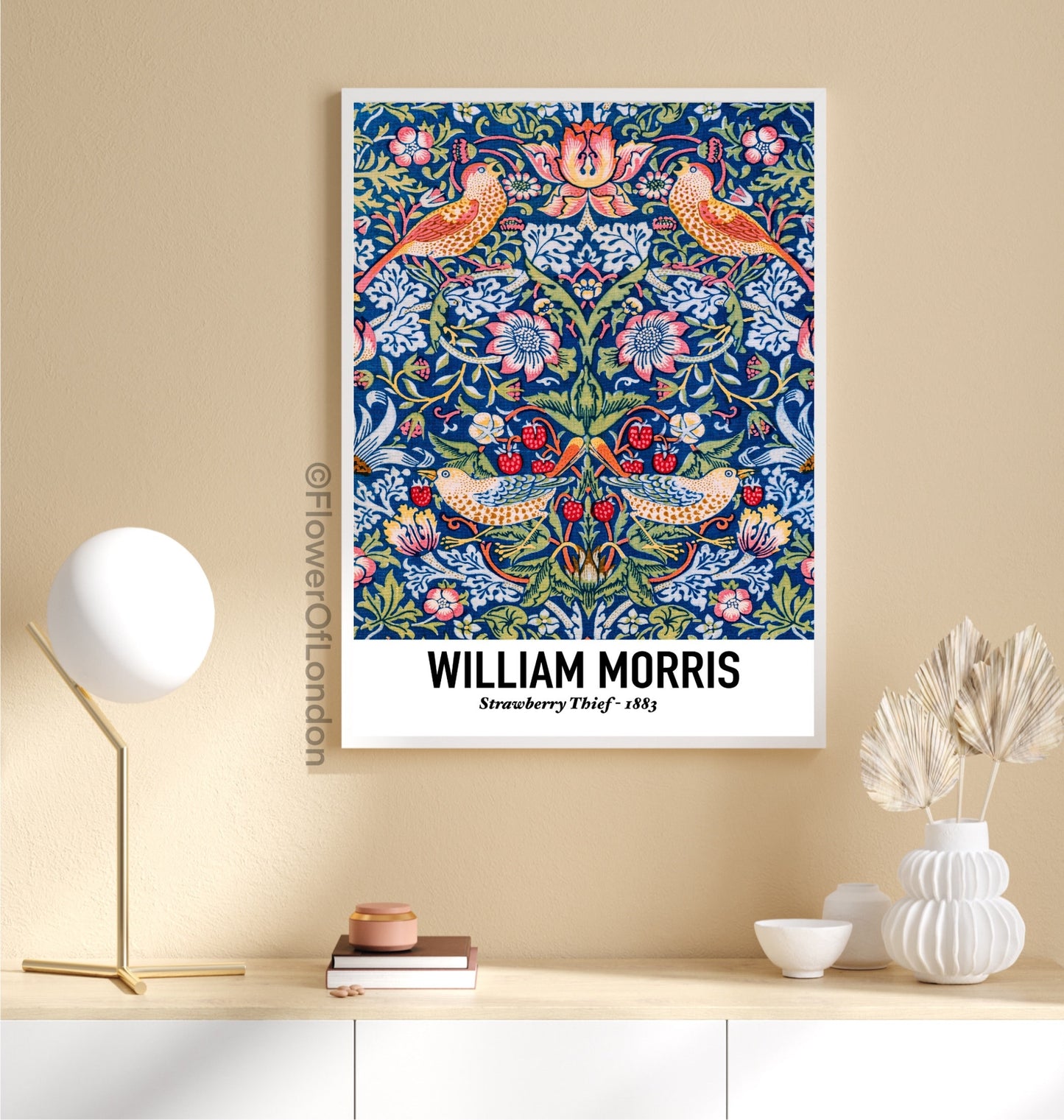 William Morris Strawberry Thief Wallpaper Print