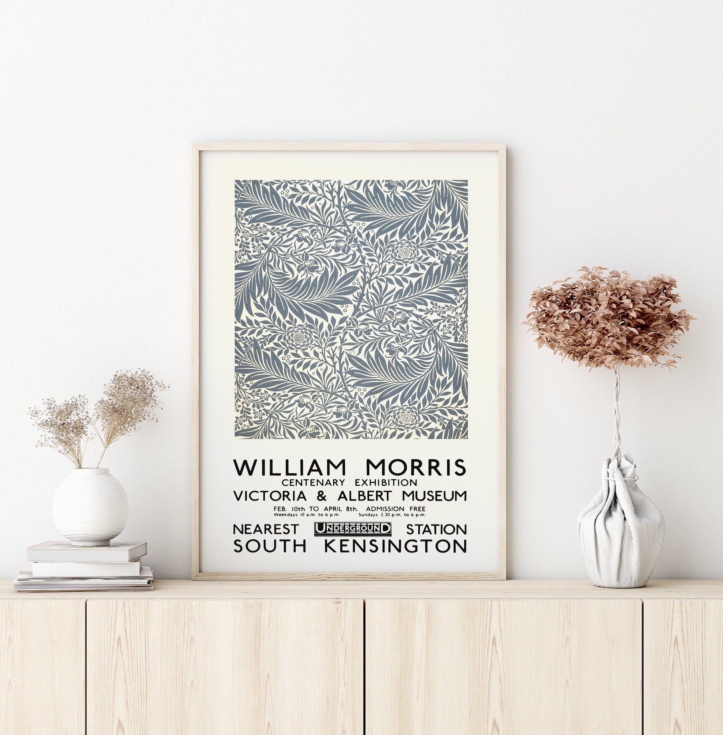 William Morris Print Larkspur Wallpaper