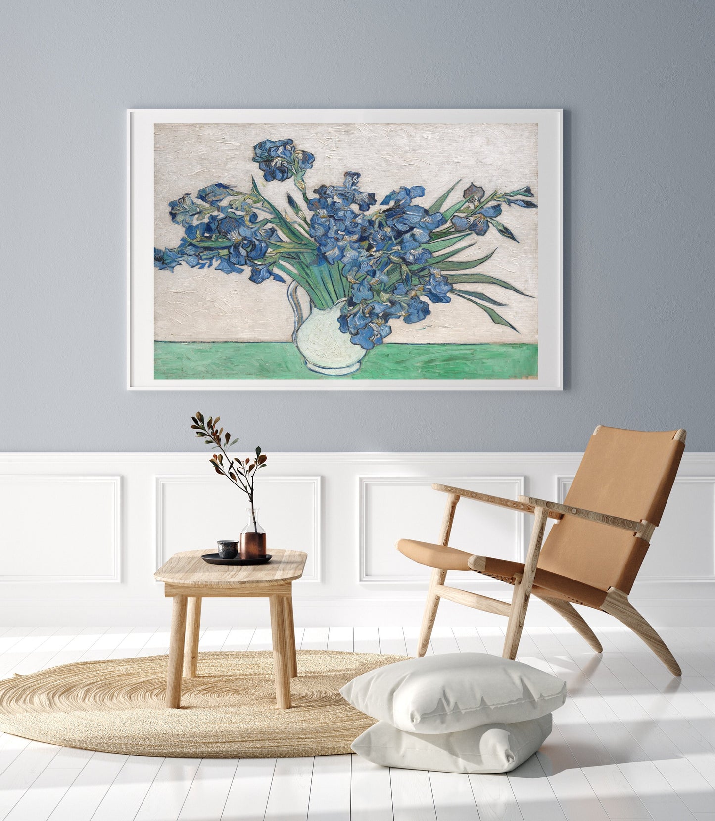 Irises Van Gogh Print on White