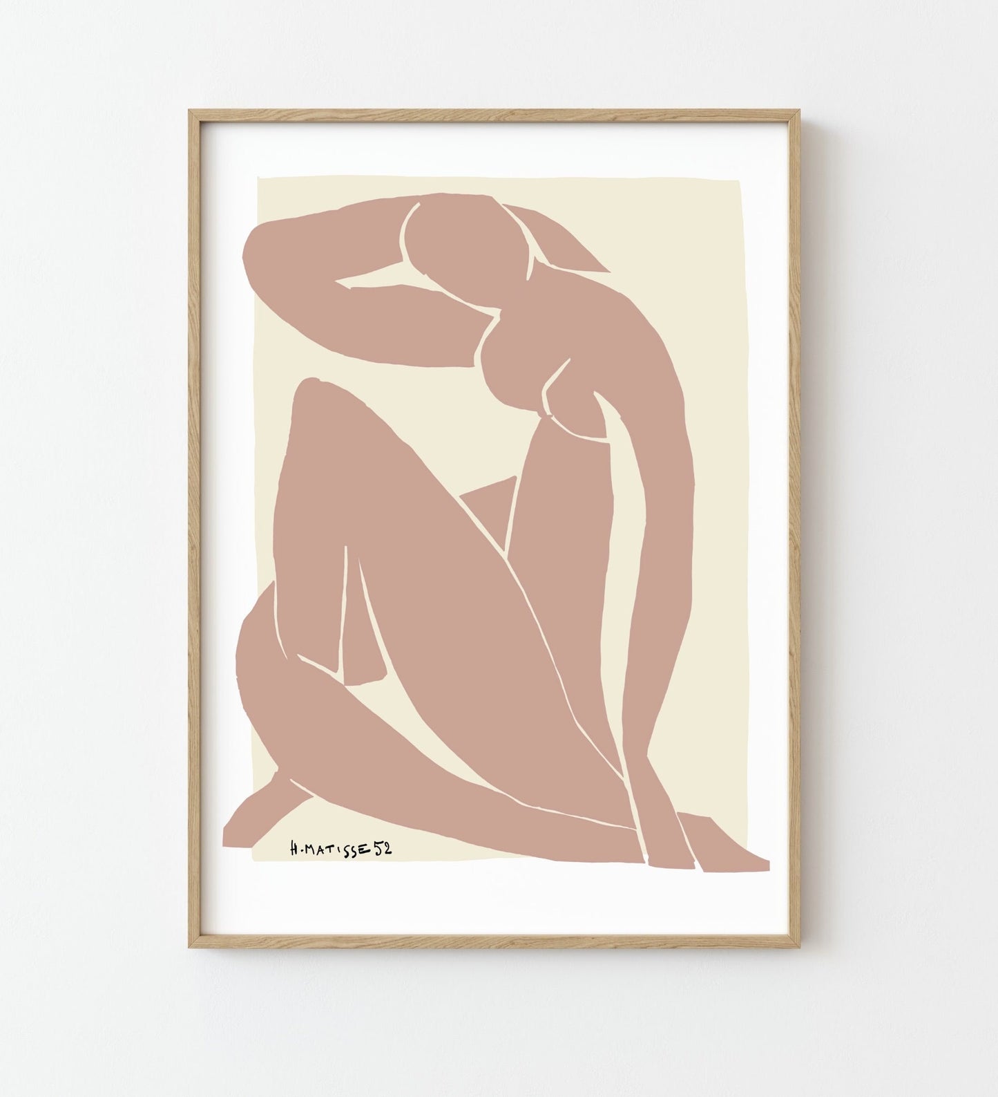 Blue Nude in Pink Matisse Print