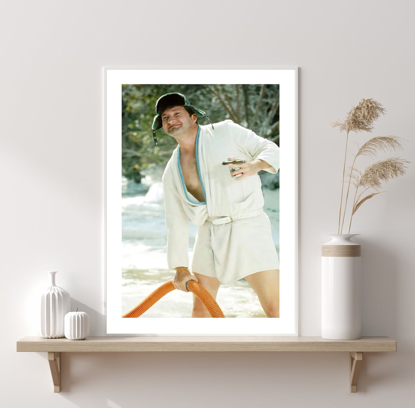 Christmas Vacation Movie Cousin Eddie Print, Bathroom Art