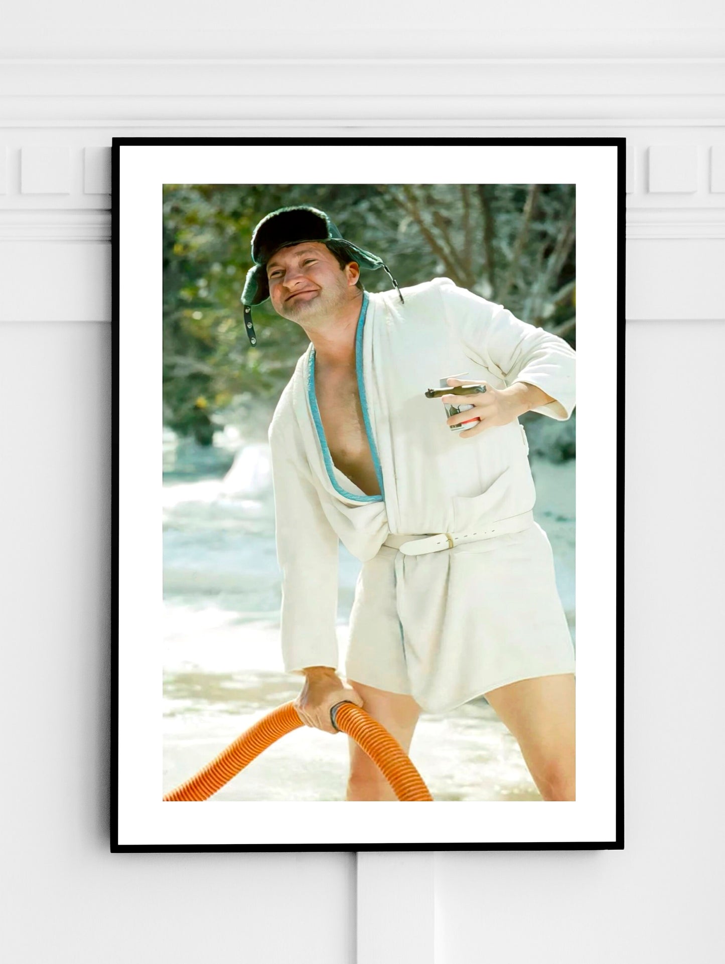 Christmas Vacation Movie Cousin Eddie Print, Bathroom Art