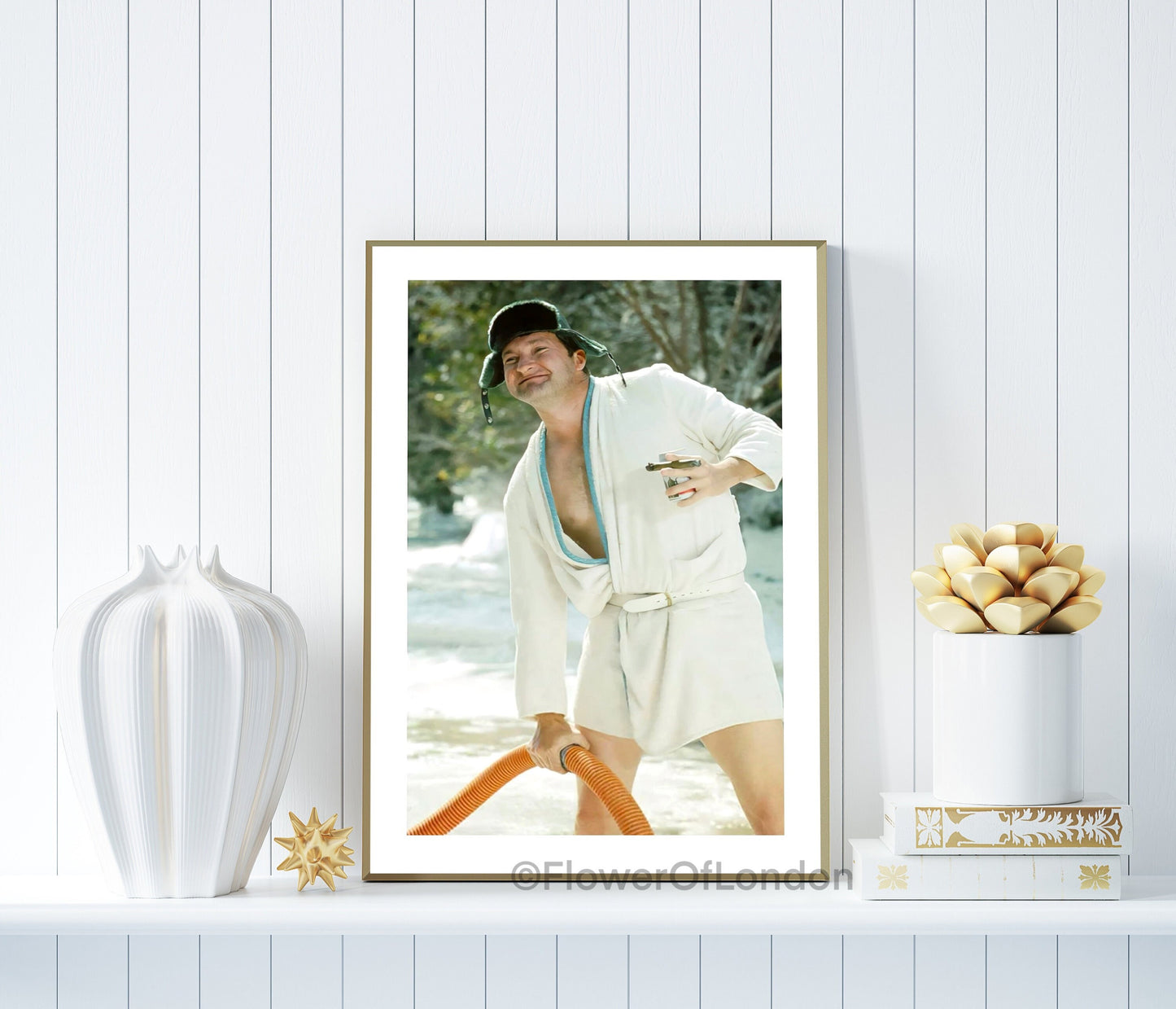 Christmas Vacation Movie Cousin Eddie Print, Bathroom Art